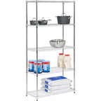 Honey-Can-Do 18" x 36" x 72" 5 Ripiani Organizzatore Cromato: Scaffalatura in Filo, Acciaio, Capacità 158 kg, Stoccaggio Universale