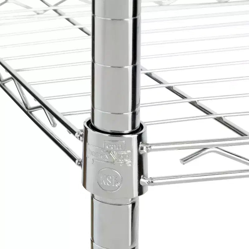 Honey-Can-Do 18" x 36" x 72" 5 Ripiani Organizzatore Cromato: Scaffalatura in Filo, Acciaio, Capacità 158 kg, Stoccaggio Universale