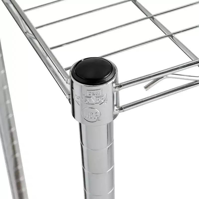 Honey-Can-Do 18" x 36" x 72" 5 Ripiani Organizzatore Cromato: Scaffalatura in Filo, Acciaio, Capacità 158 kg, Stoccaggio Universale