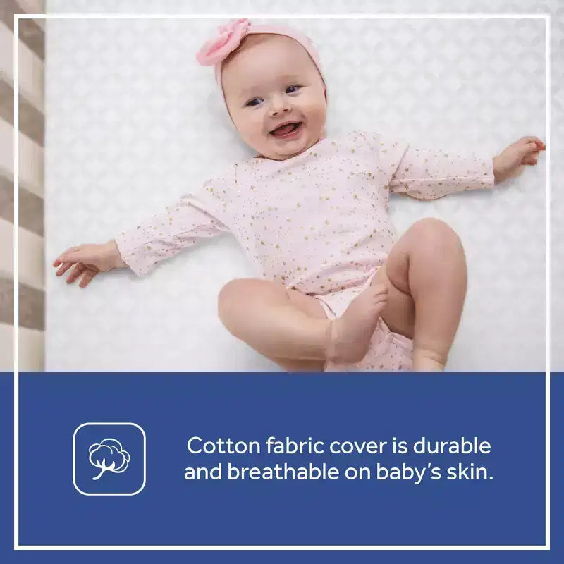 Materasso per culla Sealy Nature Couture Soybean Serenity: Ipoallergenico, con rivestimento impermeabile, rigido, spessore 5 pollici