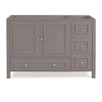 121.9 cm Williamsburg Vanity Cabinet Gray: Wood Frame, Universal Storage, 1 Shelf, 47.2 kg