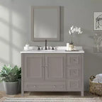 Gray Bathroom Vanity Cabinet, 121.9 cm