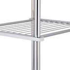 Mensola a 3 livelli Metro Collection grigia - Organize It All: Armadietto bagno in acciaio cromato per asciugamani con 3 mensole
