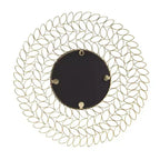 Gold Leaf Round Wall Mirror, 71.1 cm