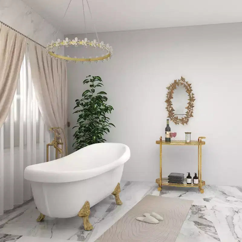 Specchio da parete farfalla Glam Metal oro - Olivia & May: Struttura in ferro, forma rotonda, nessun montaggio richiesto