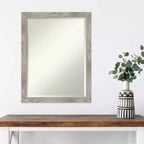 Specchio da Parete Incorniciato Dove Square Graywash 20" x 26" - Amanti Art