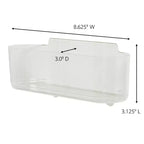 Caddy Grande con Strisce Command: Organizer da Parete in Plastica Trasparente, Organizzazione Universale, Mensola con Strisce Command, Capacità 1.8 kg