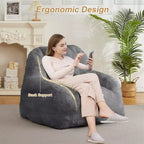 Giant Faux Fur Bean Bag Chair for Adults with Handle