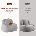 Giant Faux Fur Bean Bag Chair for Adults with Handle