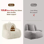 Giant Faux Fur Bean Bag Chair for Adults with Handle