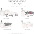 11.4 cm Memory Foam Sofa Bed Replacement Mattress with Washable Cover