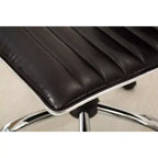 Black Faux Leather Adjustable Mid-Back Office Chair
