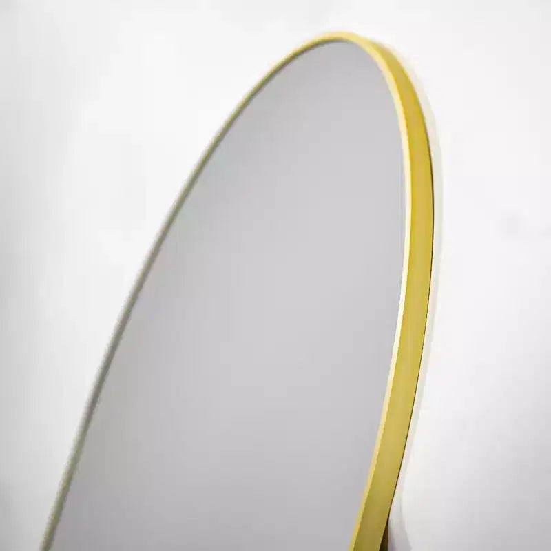Black and Gold Arched Metal Wall Mirror, 66 × 96.5 cm