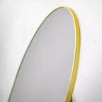 Black and Gold Arched Metal Wall Mirror, 66 × 96.5 cm