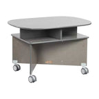 Mobile Collaboration Table with Storage, Multipurpose Furniture