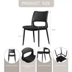 Vatros Modern PU Leather Dining Chairs Set of 2