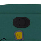 VidaXL Dark Green Fabric Massage Recliner Chair - Manual Recline, USB Vibration, Cup Holders, Side Pocket, Padded Comfort
