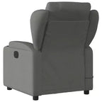 VidaXL Dark Green Fabric Massage Recliner Chair - Manual Recline, USB Vibration, Cup Holders, Side Pocket, Padded Comfort