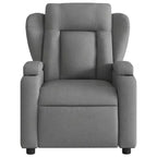 VidaXL Dark Green Fabric Massage Recliner Chair - Manual Recline, USB Vibration, Cup Holders, Side Pocket, Padded Comfort