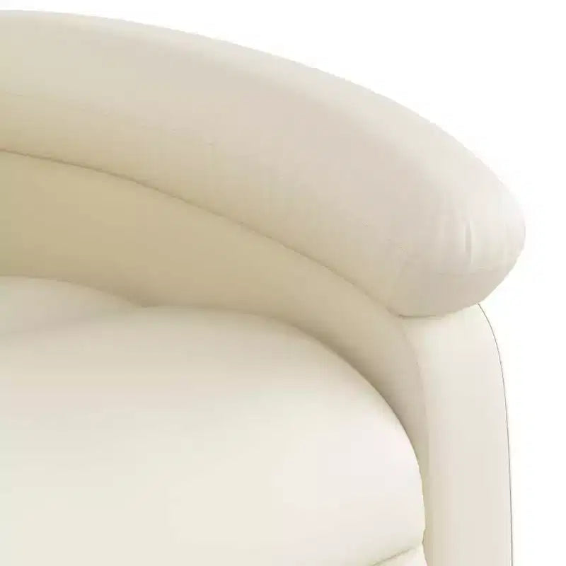 vidaXL Electric Recliner Chair - Cream Faux Leather Reclining Armchair with Motorized Adjustments for Elderly, Living Room Comfort