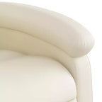 vidaXL Electric Recliner Chair - Cream Faux Leather Reclining Armchair with Motorized Adjustments for Elderly, Living Room Comfort