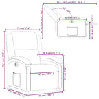 vidaXL Electric Recliner Chair - Cream Faux Leather Reclining Armchair with Motorized Adjustments for Elderly, Living Room Comfort