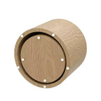 Okak Modern Nesting Coffee Table Set of 2, Cylinder Wood Grain End Side Tables for Living Room Office Balcony Yard
