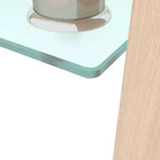 Okak Elegant Rectangle Glass Coffee Table, Modern Side Center Tables 2-Tier Clear Coffee Table for Living Room