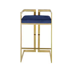 Meridian Furniture,Ezra Navy Velvet Stool, Set of 2