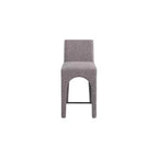 Meridian Furniture,Gramercy Brown Linen Textured Fabric Stool