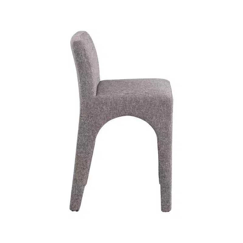 Meridian Furniture,Gramercy Brown Linen Textured Fabric Stool