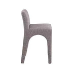 Meridian Furniture,Gramercy Brown Linen Textured Fabric Stool