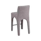 Meridian Furniture,Gramercy Brown Linen Textured Fabric Stool