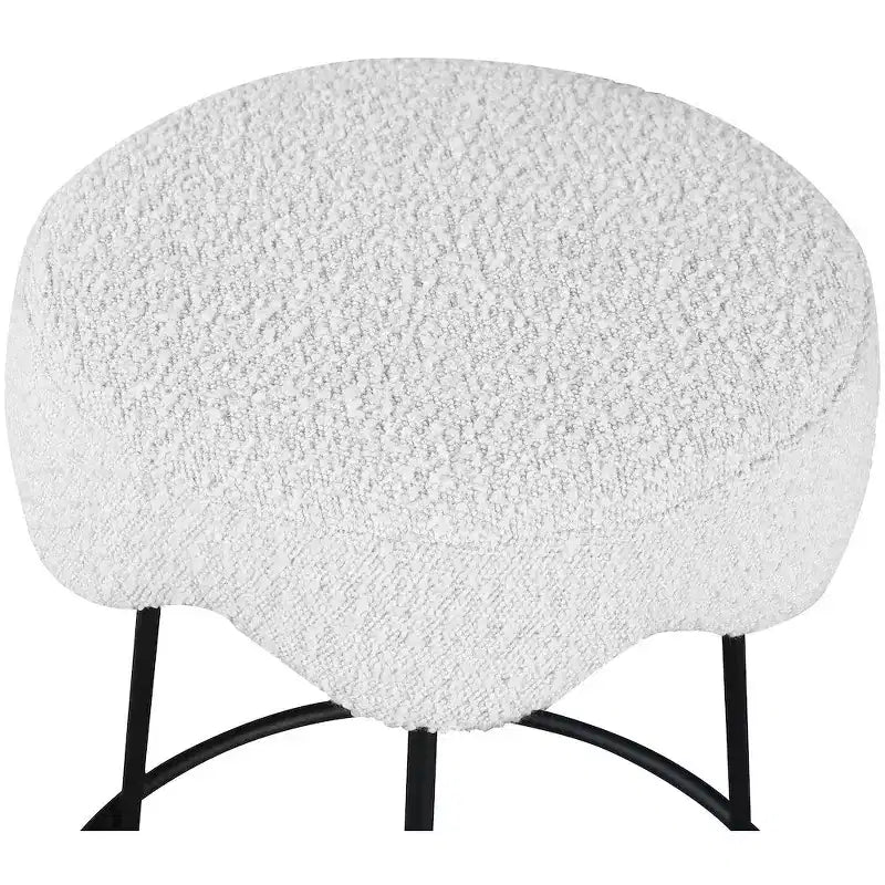 Meridian Furniture,Fleur Cream Fabric Counter Stool