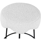 Meridian Furniture,Fleur Cream Fabric Counter Stool