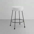 Meridian Furniture,Fleur Cream Fabric Counter Stool