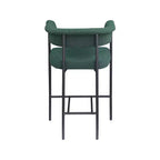 Meridian Furniture,Malin Green Boucle Fabric Counter Stool, Set of 2