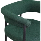 Meridian Furniture,Malin Green Boucle Fabric Counter Stool, Set of 2