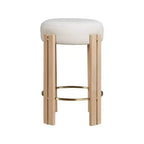 Meridian Furniture,Harrison Cream Vegan Leather Counter Stool