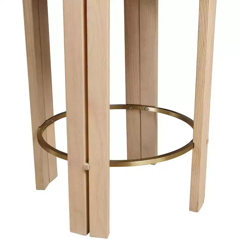 Meridian Furniture,Harrison Cream Vegan Leather Counter Stool