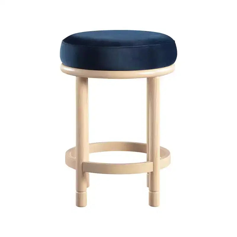 Meridian Furniture,Monette Navy Velvet Counter Stool