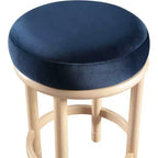 Meridian Furniture,Monette Navy Velvet Counter Stool
