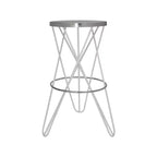 Meridian Furniture,Mercury White Iron Bar Stool