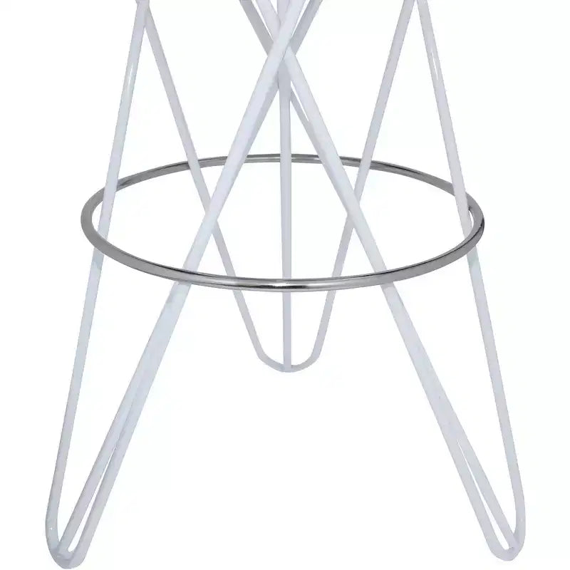 Meridian Furniture,Mercury White Iron Bar Stool