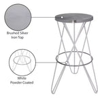 Meridian Furniture,Mercury White Iron Bar Stool