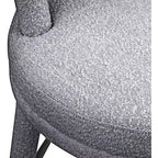 Meridian Furniture,Parlor Grey Boucle Fabric Stool, Set of 2