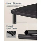 3-Tier End Table with Fabric Basket, Steel Frame Nightstand, Toolless Assembly Storage Side Table for Bedroom, Living Room, Modern Design