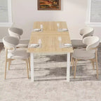 CuisinSmart Dining Table, 63 Large Extendable Dining Room Table, Kitchen Table (Only Table)