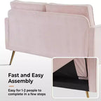 VINGLI 56 Modern Loveseat,Small Sofa Couch Deep Seat for Living Room,2-Seater Loveseat Sofa