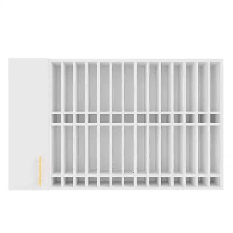 Hair Color Organizer Rack, Wall Mounted Adjustable Salon Storage Cabinet, Black